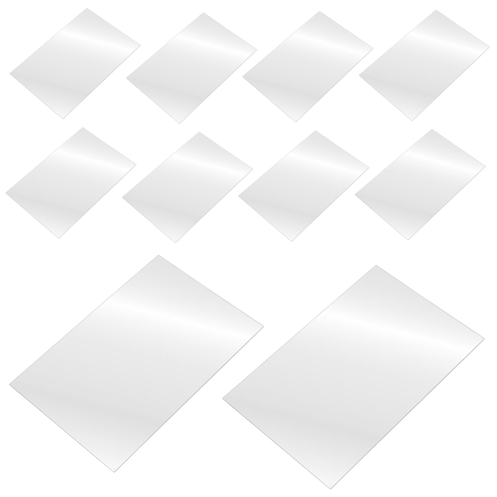 Home Gym On Wall - 10Pcs Self Adhesive Frameless Acrylic Mirror