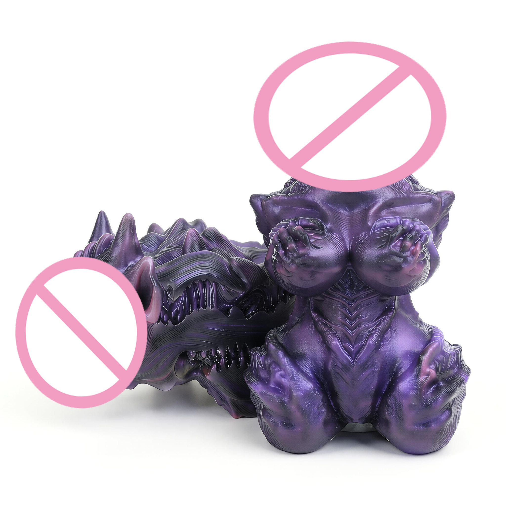 Home Gym App - SHAZ Purple Evil Dragon Masturbator, Silicone