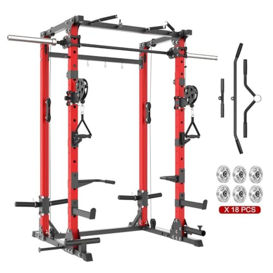 Home Gym Full Body - Smith Machine 5 in 1 Heavy-Duty