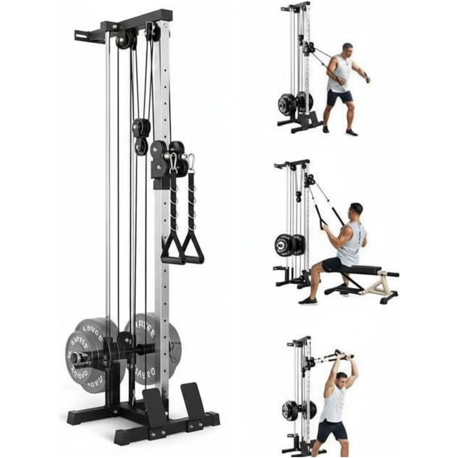 Home Gym On Wall - Wall Mount Cable Station Dual Pulley