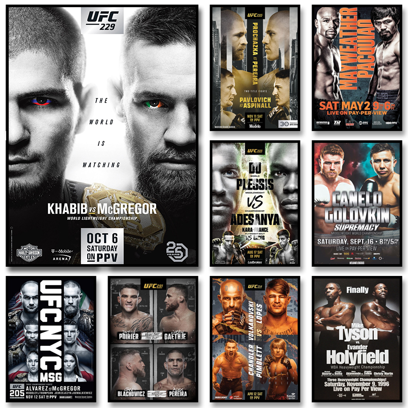 Home Gym On Wall - Championship Title Fight Poster Print Classic