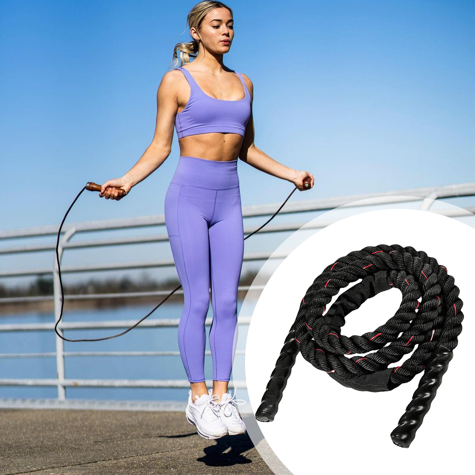 Heavy Skipping Rope Fitness Bo - Battle Rope Heavy 리뷰 및 가격