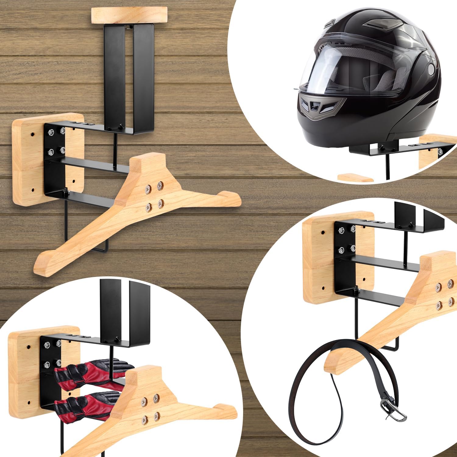 Wood Motorcycle Helmet Holder  - Home Gym On Wall 리뷰 및 가격