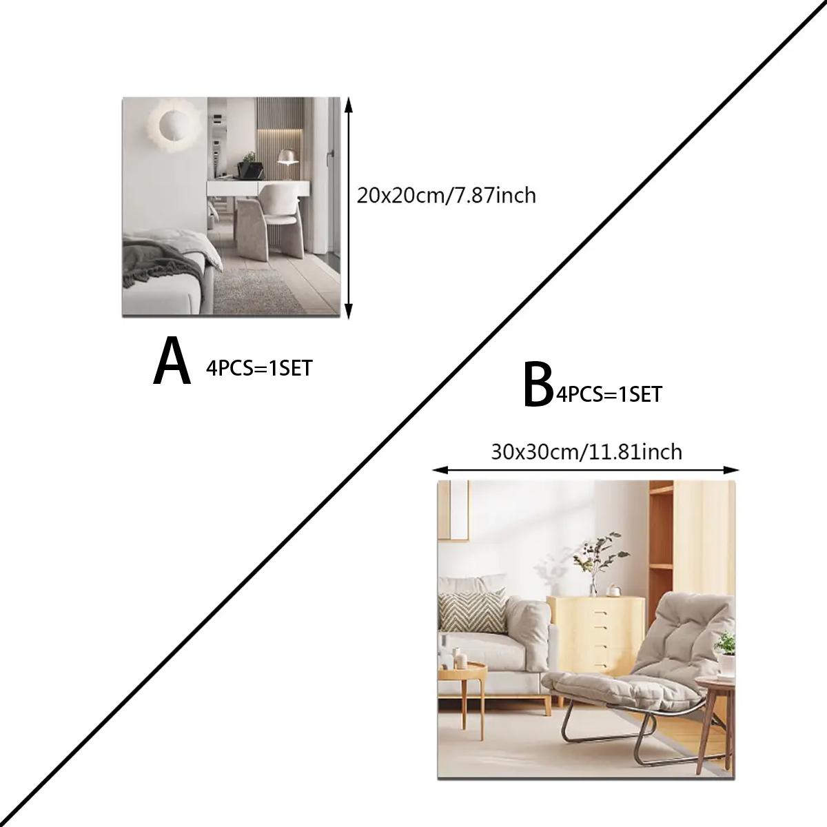 4Pcs Acrylic Mirror Wall Stick - Home Gym On Wall 리뷰 및 가격