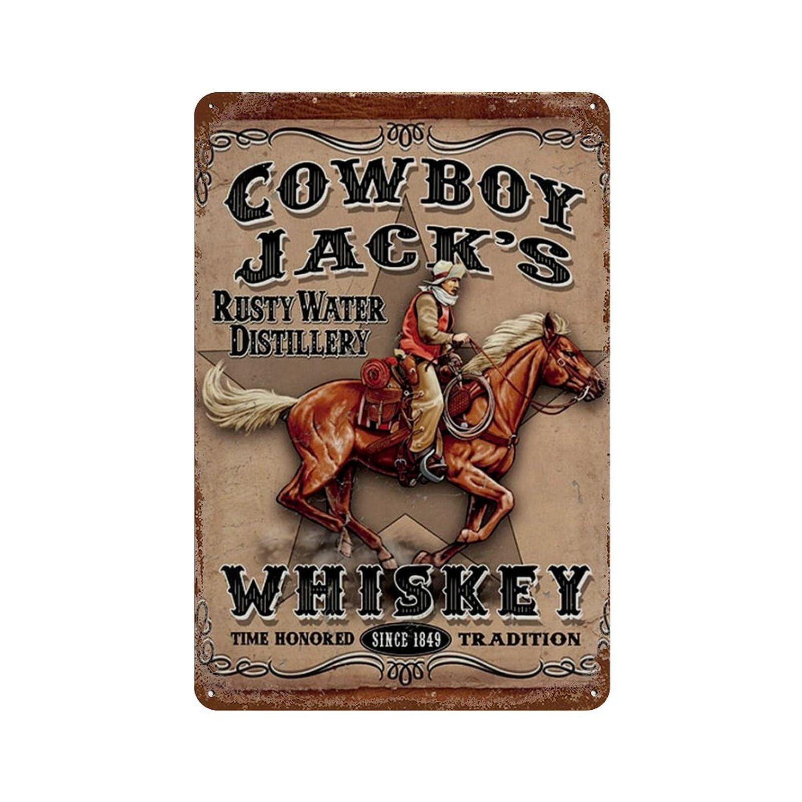 Vintage Tin Sign Cowboy Jack;S - Home Gym Living Room Ideas 리뷰 및 가격