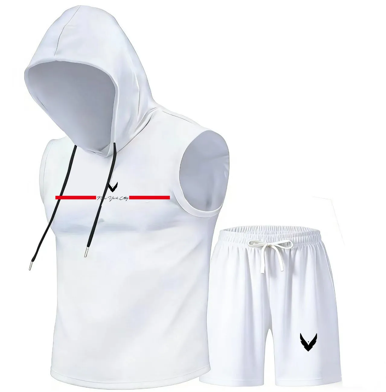 Men's hooded vest set, sleevel - Home Gym Kit For Men 리뷰 및 가격