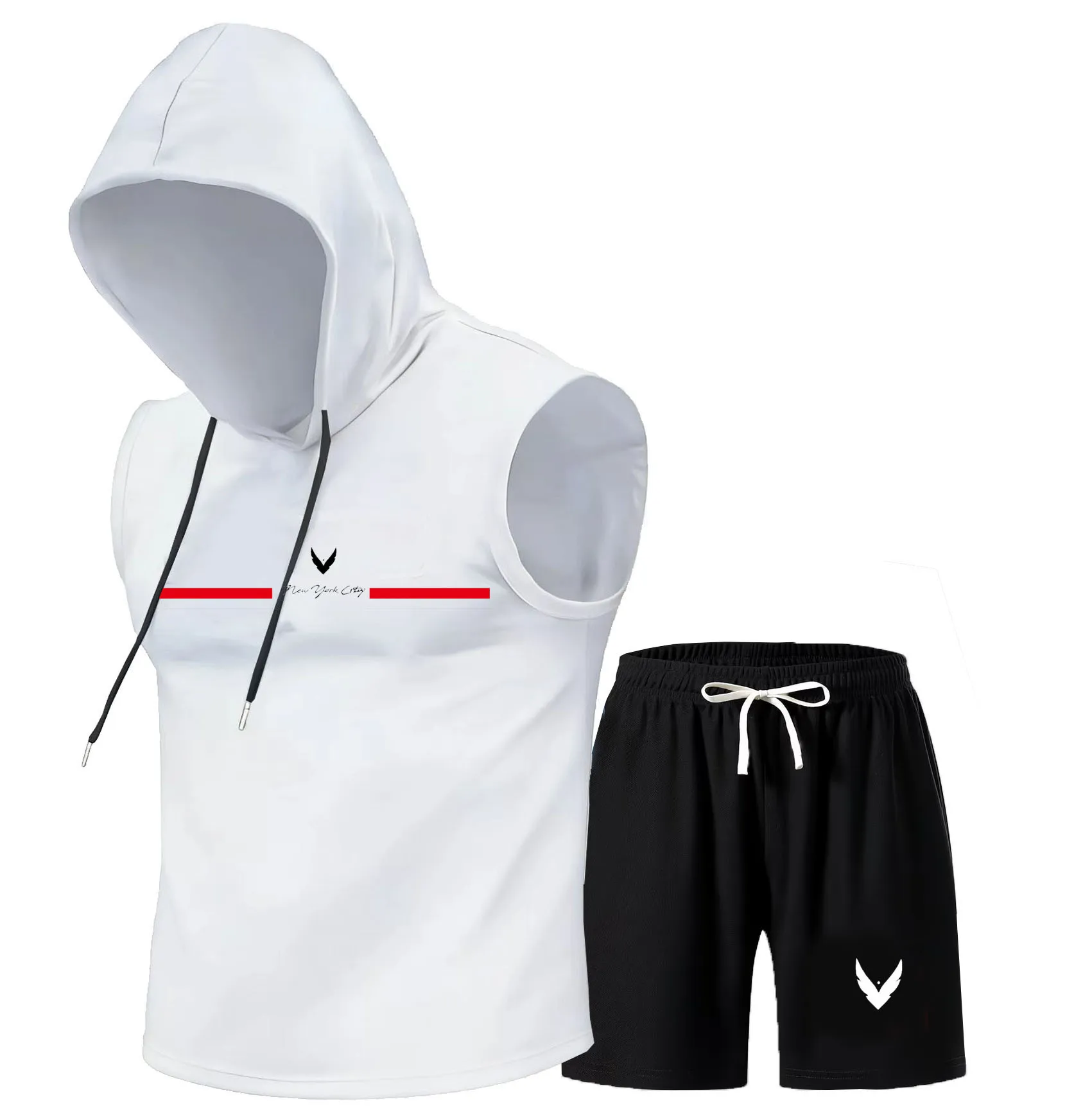 Men's hooded vest set, sleevel - Home Gym Kit For Men 리뷰 및 가격