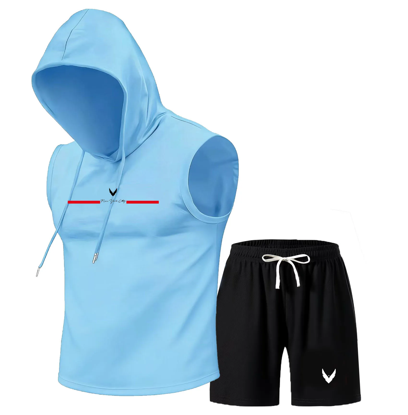 Men's hooded vest set, sleevel - Home Gym Kit For Men 리뷰 및 가격