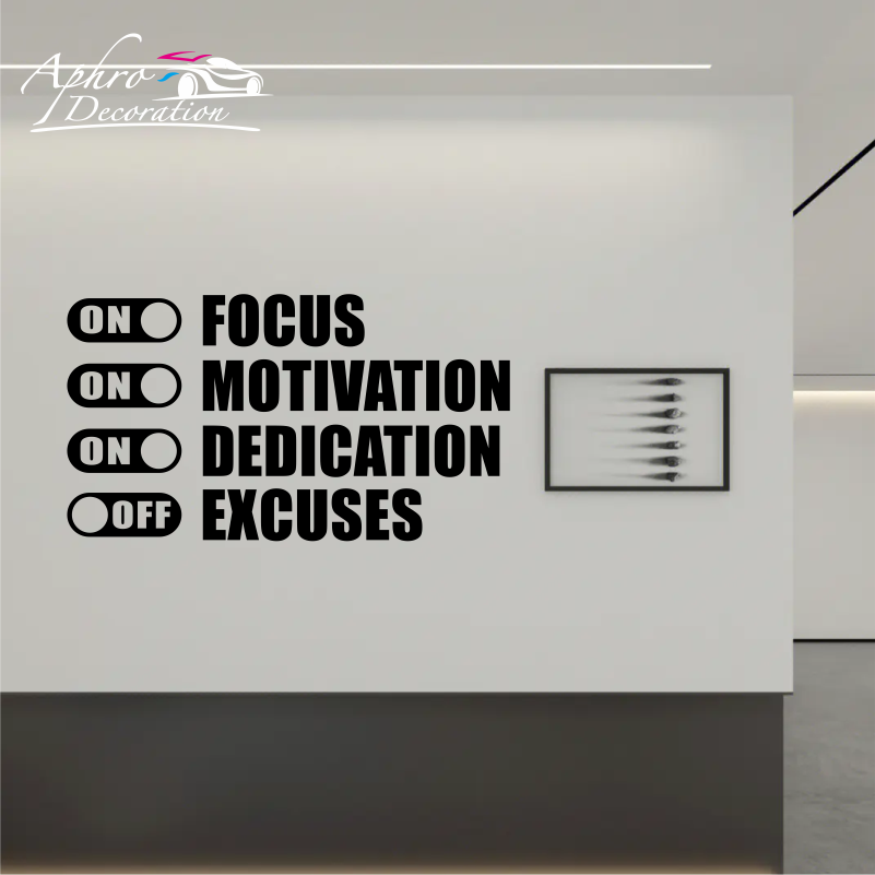 Focus On Motivation On Excuses - Home Gym On Wall 리뷰 및 가격
