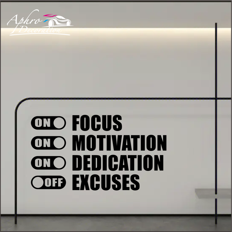Focus On Motivation On Excuses - Home Gym On Wall 리뷰 및 가격
