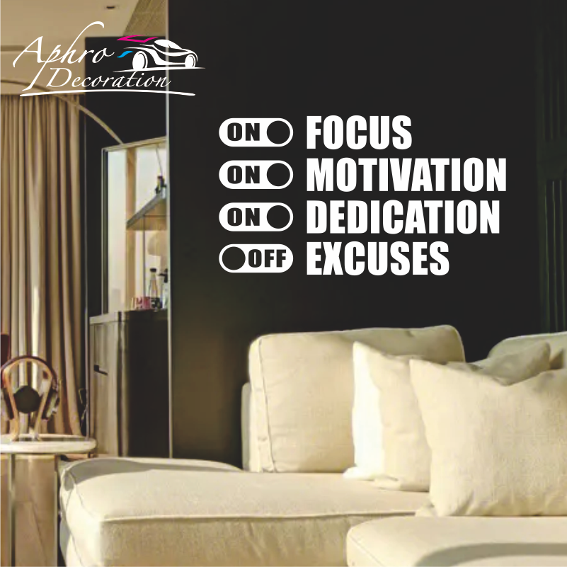 Focus On Motivation On Excuses - Home Gym On Wall 리뷰 및 가격