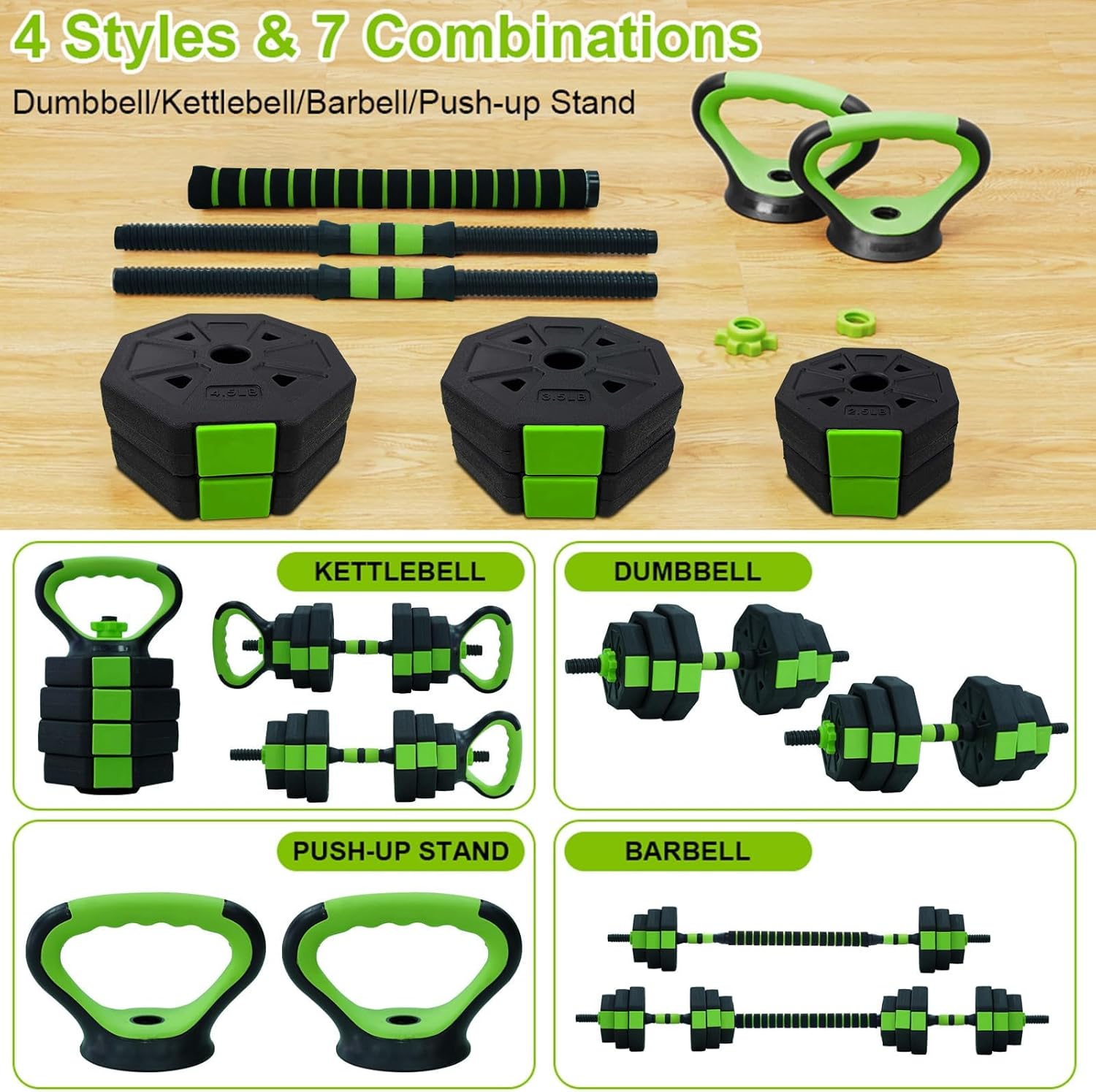 66lbs/88lbs Weight 4 in 1 Adju - Home Gym Kit For Men 리뷰 및 가격