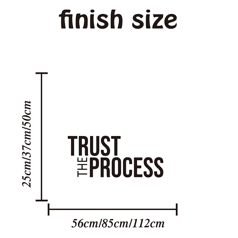 Trust The Process Wall Sticker - Home Gym On Wall 리뷰 및 가격