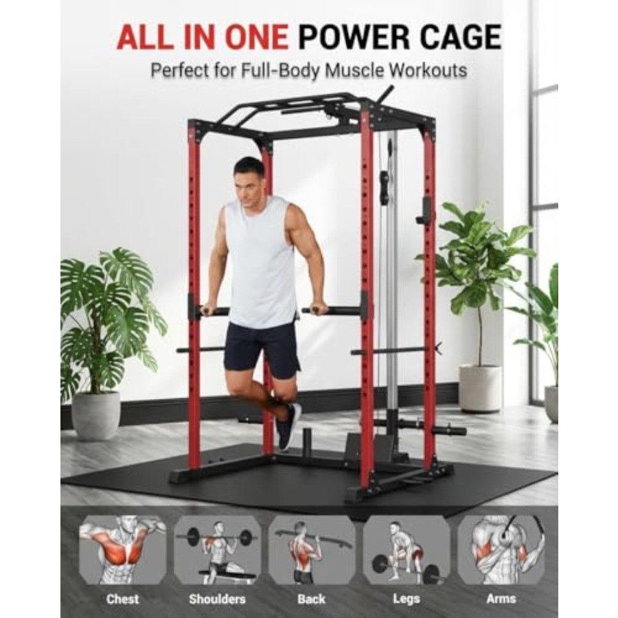 All-in-1 Power Cage with Pulle - Home Gym Weight 리뷰 및 가격