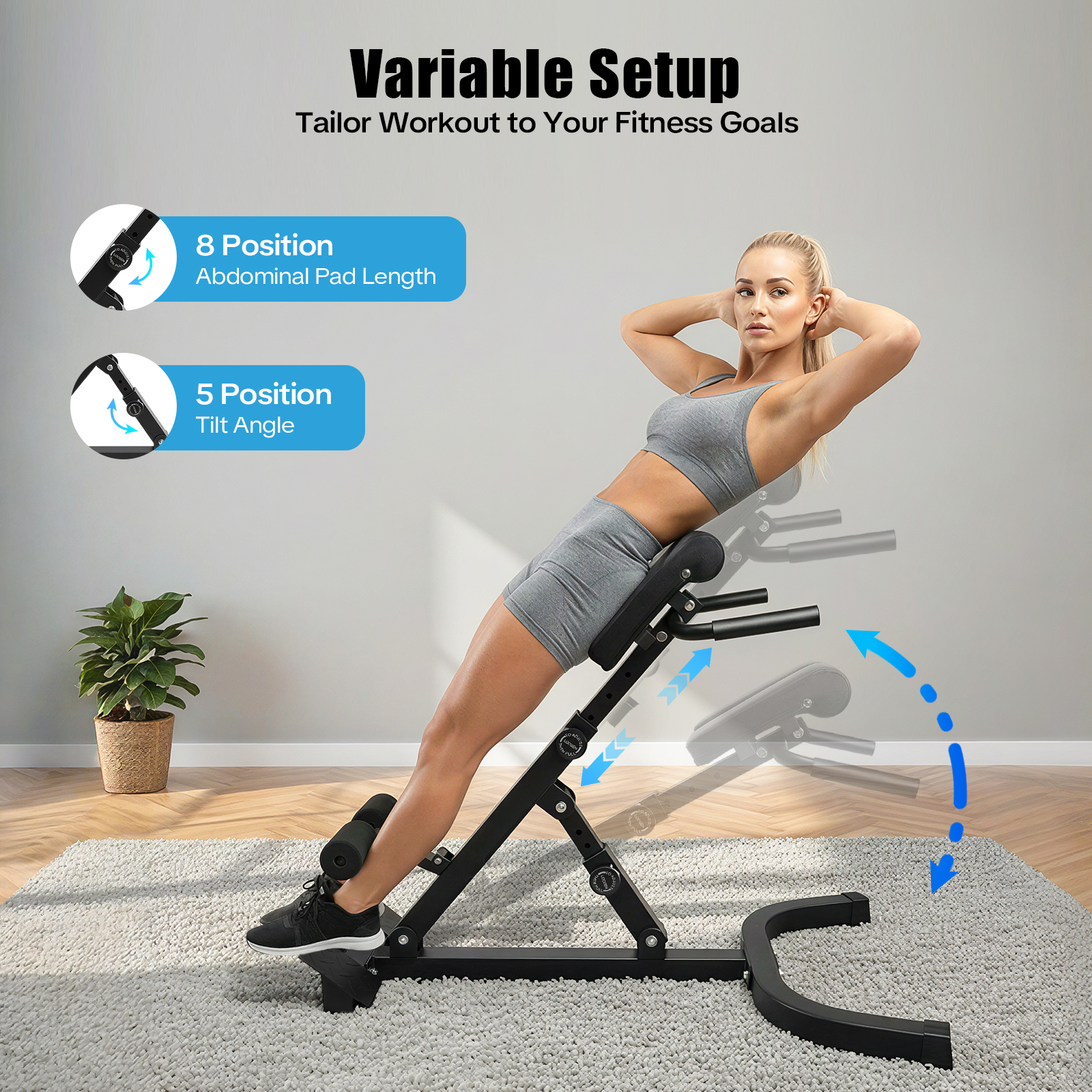 Adjustable Roman Chair Foldabl - Home Gym Full Body 리뷰 및 가격