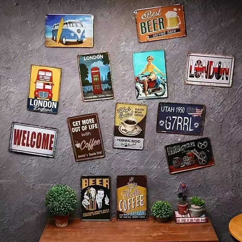 Vintage Metal Wall Art Sign, E - Home Gym Living Room Ideas 리뷰 및 가격