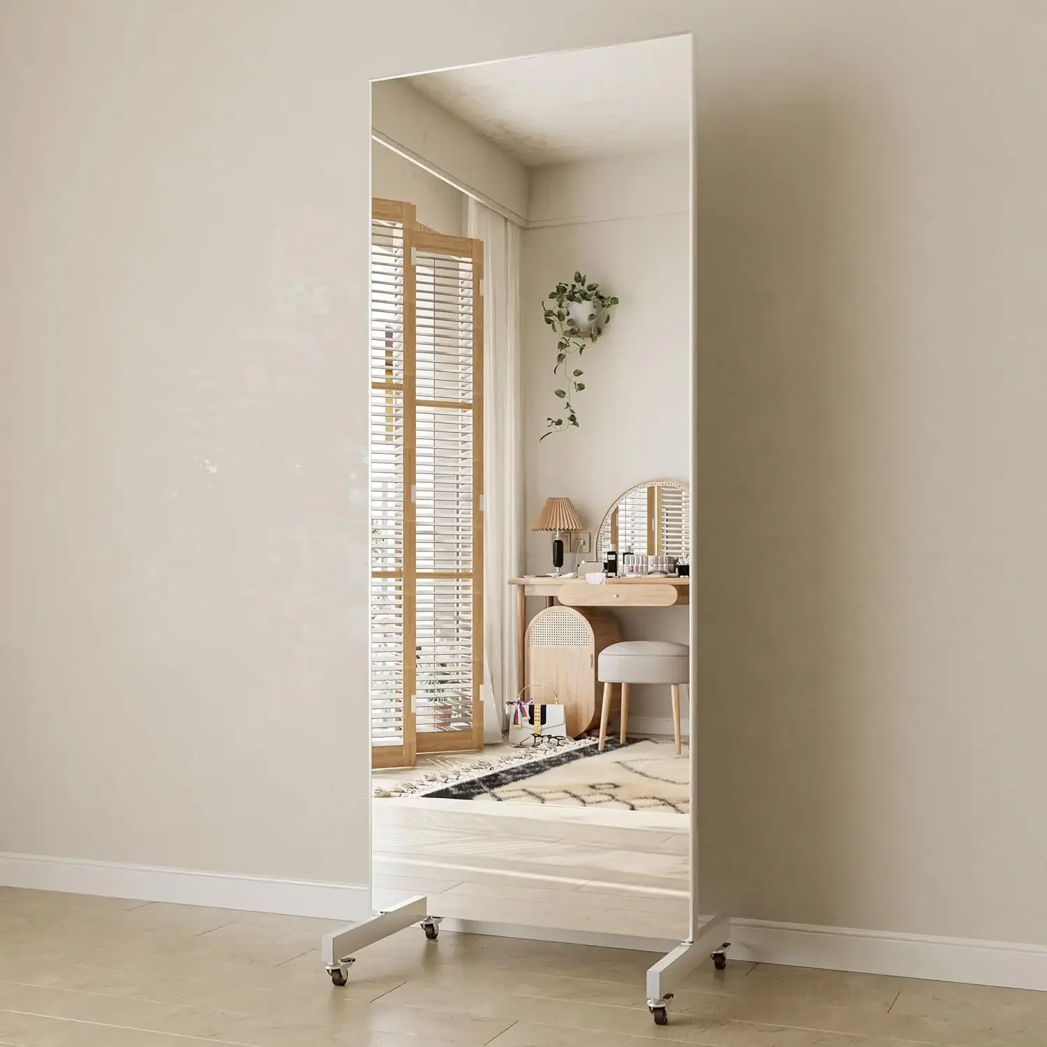 Rolling Floor Mirror With Whee - Home Gym Yoga Studio 리뷰 및 가격