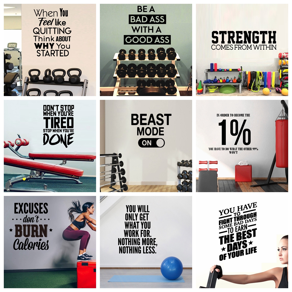 Drop Shipping GYM Wall Art Dec - Home Gym On Wall 리뷰 및 가격