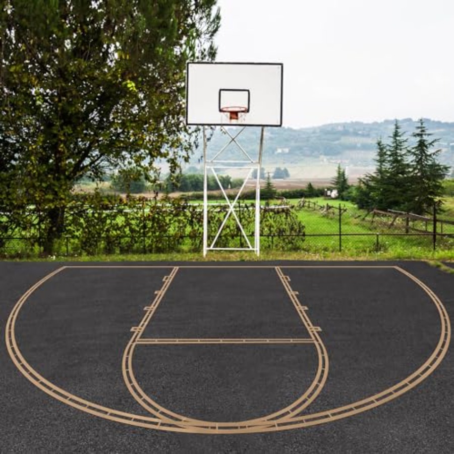 Basketball Court Stencil Kit M - Home Gym And Basketball Court 리뷰 및 가격